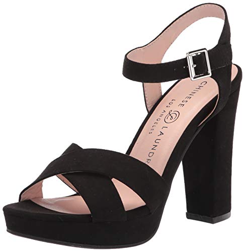 Chinese Laundry Women's Always Heeled Sandal, Black, 11