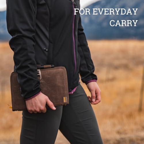 LOCHBY Field Journal A5 Planner Cover | Water Resistant Waxed Canvas | Pen Loop | Included Tomoe River Notebook | Perfect for Travel, Art, Bullet Journal