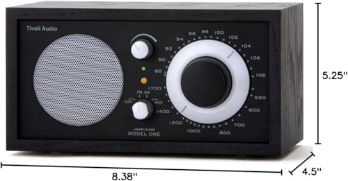 Tivoli Audio Model One AM/FM Table Radio in Black/Silver (M1BBS)