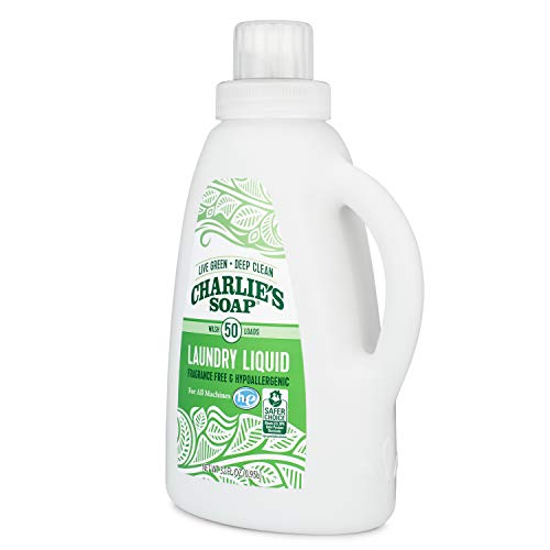 Charlie's Soap - Fragrance Free Laundry Liquid - 50 Loads (One 50-Load Bottle, 50 Total Loads)