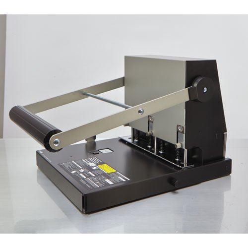 CARL Heavy Duty Paper Punch 3 Hole, 300 sheet,Black and Silver