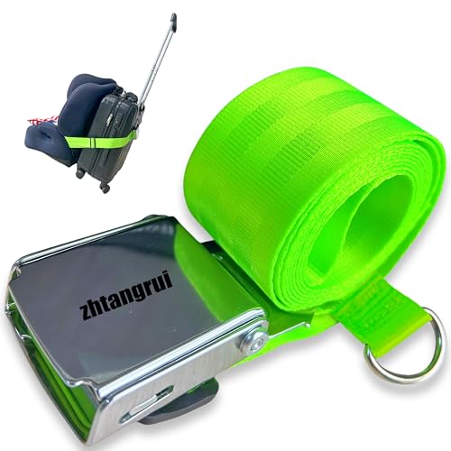Zhangrui Car Seat Strap for Luggage - Car Seat Travel Straps - Car Seat Suitcase Luggage Strap for Airport - High Strength Belt (Green)