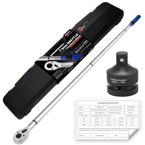 UYECOVE 1/4-Inch Drive Click Torque Wrench, Dual-Direction Click Professional Torque Wrench 10-50IN.LB/1.1-5.7Nm, Dual Range Scales Graduated in FT.LB and N.M