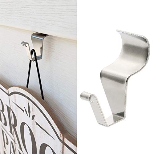 Cozcty 8 Pack Vinyl Siding Hooks, No-Hole Needed Siding Hooks for Hanging Outdoor Decorations, Wreath and Lights, No Drilling Heavy Duty Hanger to Hang Things