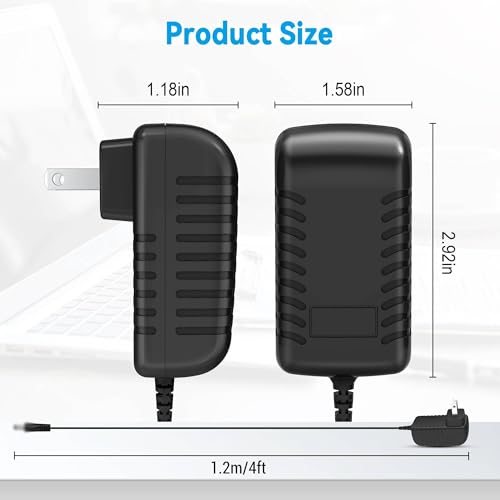PGENDAR Wall AC Adapter Power Cord Compatible Compatible with RESTECK,Vellax,Medcursor,Mirakel,InvoSpa Shiatsu Back Shoulder and Neck Charger Power Supply 12V??Only Fit Compatible with 12V ??