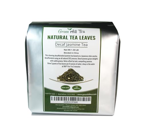 Decaf Jasmine Green Tea, Perfect beverage who wish for Caffeine-Free Tea (1 LB)