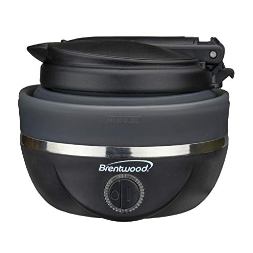 Brentwood KT-1508BL Dual Voltage 120/220 Volt Collapsible-Travel Kettle, 0.8 Liter, Blue