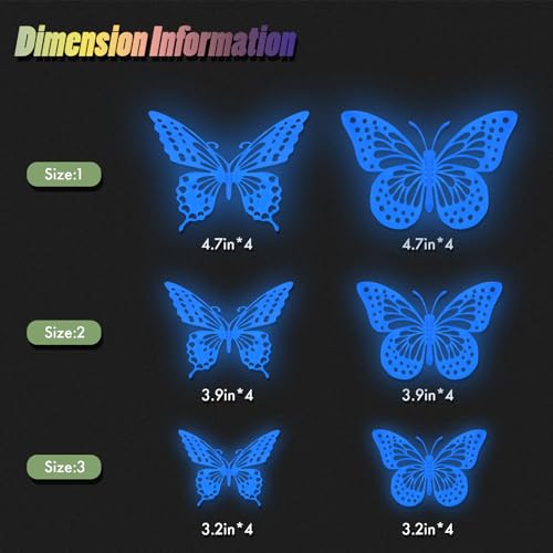 SAOROPEB 3D Butterfly Wall Decor - 48 Pcs, 4 Styles, 3 Sizes - Removable Gold Decorations for Birthday & Party Celebrations