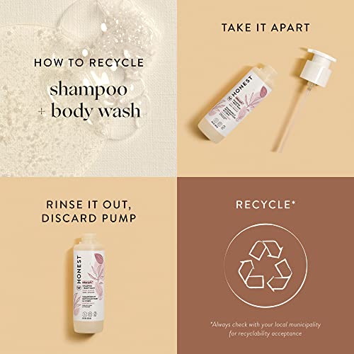 The Honest Company 2-in-1 Cleansing Shampoo + Body Wash | Gentle for Baby | Naturally Derived, Tear-free, Hypoallergenic | Citrus Vanilla Refresh, 10 fl oz