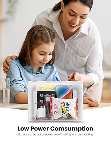 Vaydeer Metal Timed Lock Box, Phone Lock Box with Child Lock and LED Display, Self-Control Time Locking Container for Cell Phones, Snacks, Alcohol or Other Temptations Up to 365 days