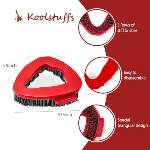 Scrub Brush, Spin Mop Scrub Brush Head Compatible for EasyWring 1-Tank System, Hard Bristle Cleaning Brush for Bathroom, Kitchen, Tub and Tile (Not Fit RinseClean 2-Tank)