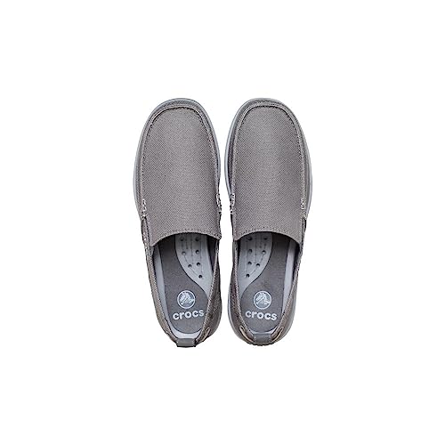 Crocs Men's Walu Loafers, Slip-On Shoes, Casual Walking Shoes, Slate Grey, 7 Men