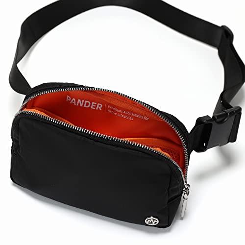 Pander Unisex Belt Bag Fanny Pack for Women with Adjustable Strap, Small Waist Pouch for Workout Running Traveling Hiking. (White Opal)