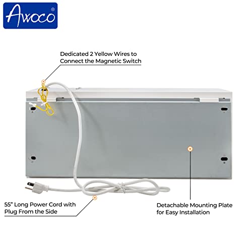 Awoco 24” Super Power 2 Speeds 800 CFM Commercial Indoor Air Curtain, CE Certified, 120V Unheated - Door Switch Included