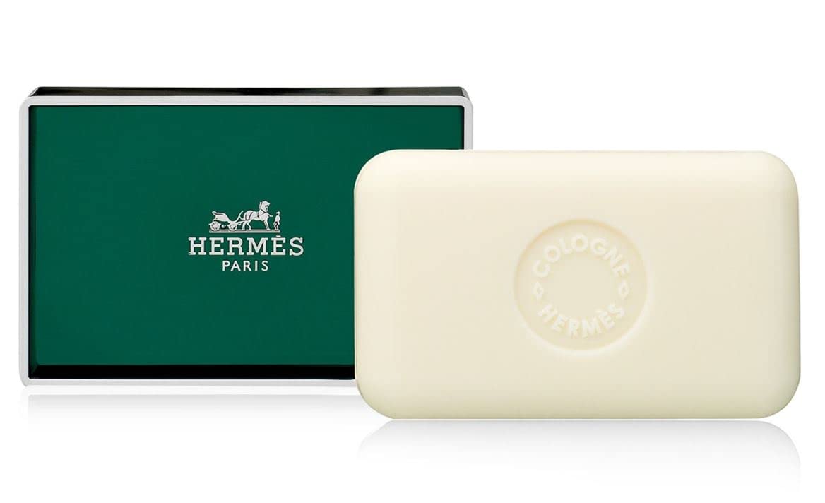 Hermès Soap - Eau d'Orange Verte Luxury Perfumed Gift Boxed Soap Imported From Hermès Paris - Citrus and Mint Fragrance - 3.5 Ounces / 100 Grams - Gift Boxed Perfumed Soap / Savon Parfume
