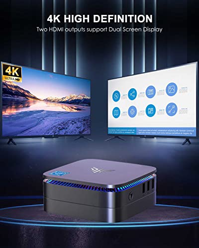 KAMRUI AK1 Plus Mini PC Computers, Intel 12th N95(up to 3.4GHz) Mini Desktop Computer 8GB RAM 256GB SSD, Micro PC Computer Support 4K HDMI, Desktop PC with Dual WiFi, BT4.2 for Business Home Office