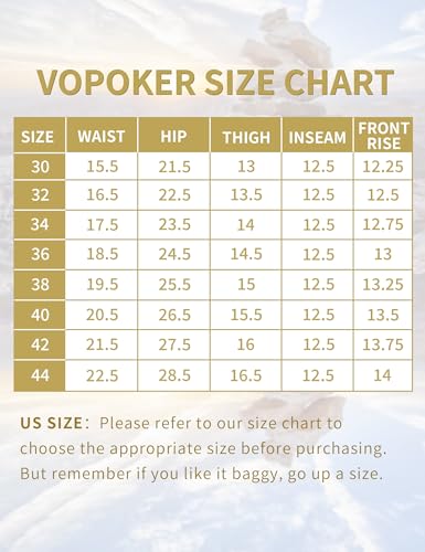 VOPOKER Men's Relaxed Fit Shorts Grey 32