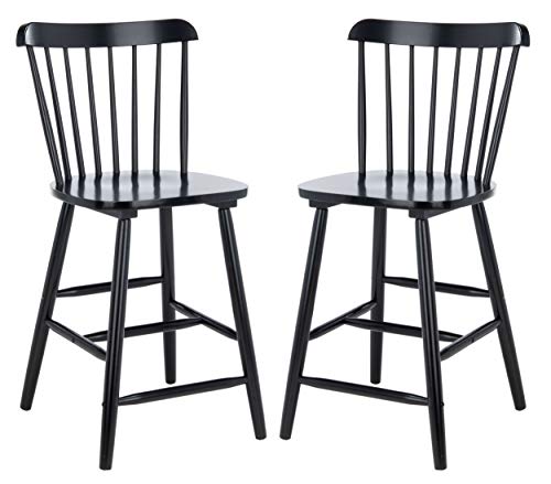 Safavieh Home Collection Galena Spindle Back Black Counter 24-inch Stool (Set of 2)