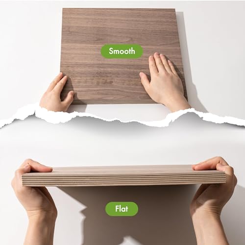 ROBOTIME 6 Pcs Basswood Sheets 12"x12"x1/8", 3mm Basswood for Laser Cutting, 1/8 Plywood Thin Wood Sheets for Craft Projects Hobby Wood