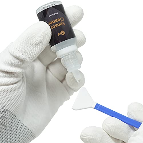 UES FFR24 DSLR Digital Camera Full-Frame Sensor Cleaning Kit, Compatible with Sony, Nikon, Canon Reflex & Mirrorless Camera CCD & CMOS Clean: 14pcs 24mm Full Frame Swabs + 15ml Sensor Cleaner Solution