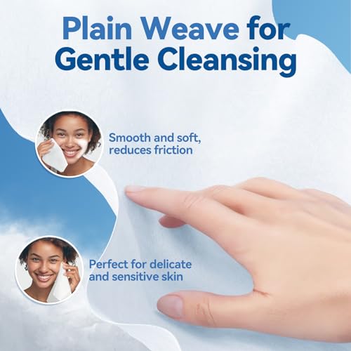 Winner Disposable Face Towels Upgraded | 100% USA Cotton Face Towelettes | Super Soft & Thick Face Cloths for Sensitive Skin | Makeup Remover Dry Wipes | 240 Count, 3 Pack