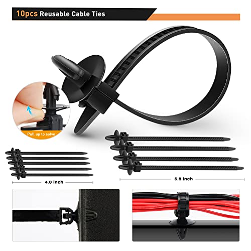 GOOACC 700Pcs Car Push Retainer Clips Auto Fasteners Assortment 30 Sizes Nylon Bumper Fender Rivets with 10 Cable Ties Fasteners Remover for Toyota GM Ford Toyota Honda Chrysler