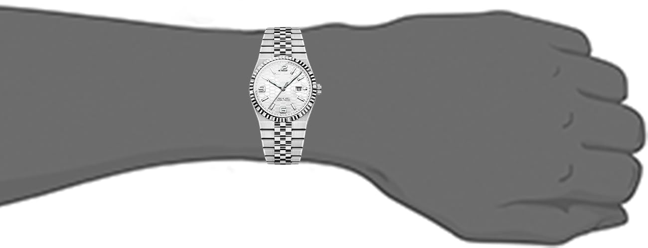 BESTKANG Men's Watch Quartz Luminous Date Fashion Waterproof Watch Classic Dress Stainless Steel Watches for Men (Silver White)
