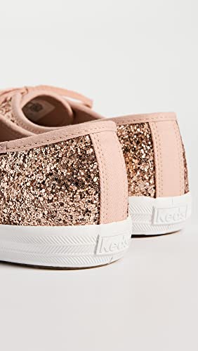 Keds Women's Champion Glitter Sneaker, Rose Gold, 11