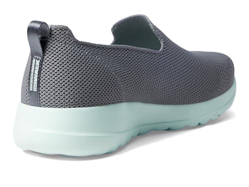 Skechers Women's GO Walk Joy-Sensational Day Sneaker, Gray/Mint, 10