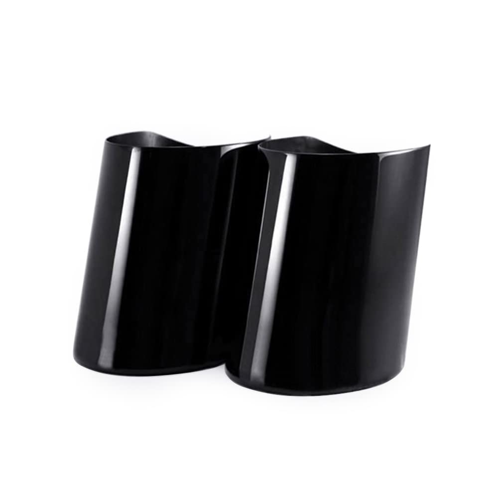 CHUANGHUI Stainless Steel Car Exterior Exhaust Pipe Mufflers Cover Rear Bumper Cylinder Exhaust Pipe Cover Decorate For BMW 5 Series F10 520i 528i 530i 535i 550i (5 Series F10 Black)