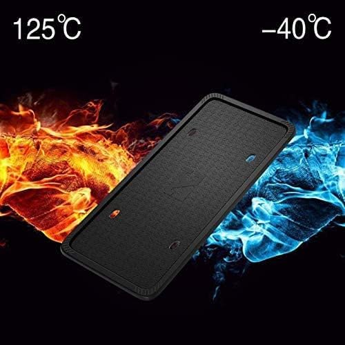 XCLPF Silicone Black License Plate Frame Covers 1 Pack- Front and Back Car Plate Bracket Holders. Rust-Proof, Rattle-Proof, Weather-Proof (Black)