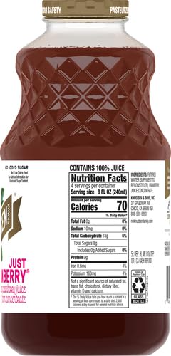 RW KNUDSEN Just Cranberry Juice, 32 FZ