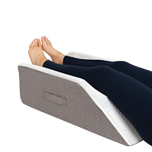 Kӧlbs Single Or Double Leg Elevation Pillow | Post Surgery Leg Pillow | Stylish Chic Jacquard Cover | Ankle Knee and Leg Support Pillow for Injury After Surgery (Adjustable)