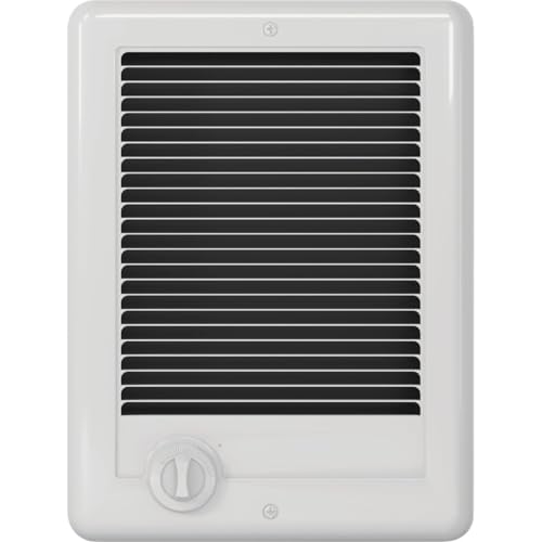 Cadet Com-Pak Electric Wall Heater Complete Unit with Thermostat (Model: CSC101TW, Part: 67508), 3412 BTU, 120 Volt, 1000 Watt, White
