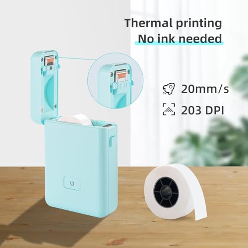 vretti Label Maker Machine with Tape, HP2 Portable Bluetooth Label Printer for Storage, Shipping, Barcode, Office, Home, Organizing Mini Sticker Label Maker with Multiple Templates (Blue)