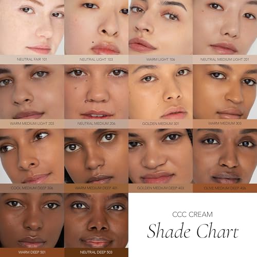 CLE Cosmetics CCC Cream (Olive Medium Deep 406 / SPF 50) - Color Correcting CC Cream with Sunscreen - Lightweight, Hydrating, Light to Medium Coverage Foundation - BB & CC Hybrid - 1 fl oz