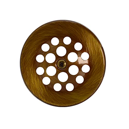 Westbrass D327-06 Beehive Tub Grid Strainer with Screw, Antique Brass