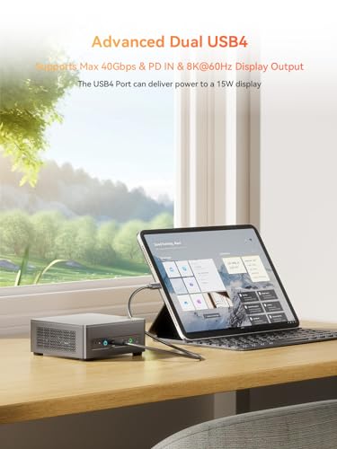 KODLIX AD78 Mini PC, AMD Ryzen 7 7840HS (8C/16T, up to 5.1GHz), 32GB DDR5 1TB PCle4.0 SSD, Desktop Mini Computer AMD Radeon 780M, 8K Quad Display 2xHDMI+2xUSB4, 2.5G LAN/WiFi6E/BT5.3, Gaming/Office