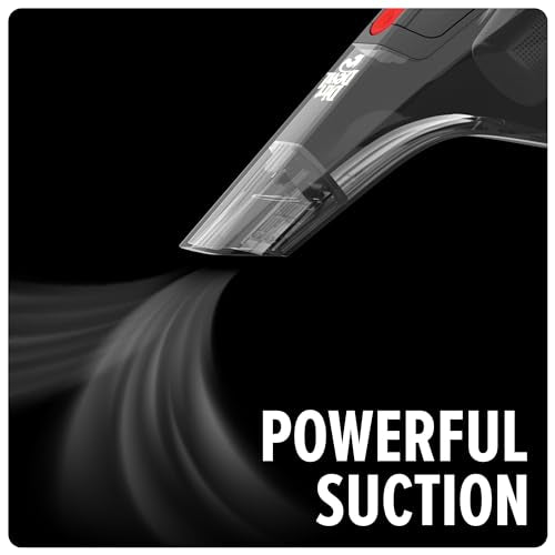 Dirt Devil 16V Deep Clean Cordless Handheld Vacuum with Motorized Pet Brush Roll Tool, Powerful Suction and Lightweight, with Extended Run Time, BD30300V, Black