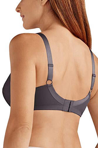 Amoena Women's Nancy Wire-Free Pocketed Mastectomy Bra ,Dark Grey, 46C