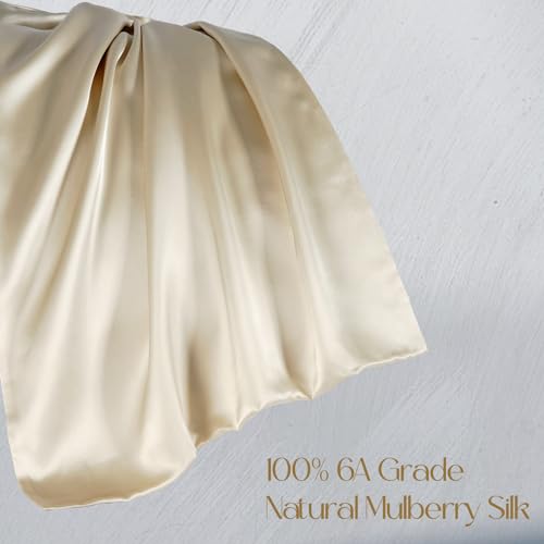 ZIMASILK 100% Pure Mulberry Silk Pillowcase for Hair and Skin Health,Soft and Smooth,Both Sides Premium Grade 6A Silk,600 Thread Count,with Hidden Zipper,1pc (King 20''x36'',Olive Green)