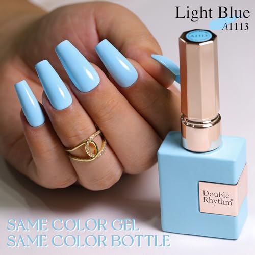 Double Rhythm 15ML Gel Nail Polish Pure Sheer Same Color Same Bottle Soak Off Gel Polish Art Manicure Salon DIY at Home for Women (Milky Orange-A1394)