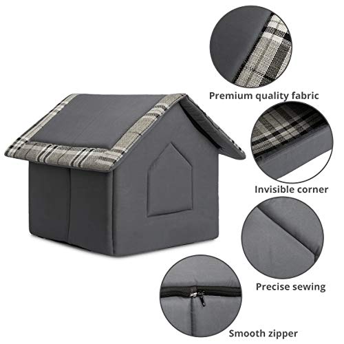 Hollypet Cozy Pet Bed House Warm Cave Sleeping Bed Puppy Nest for Cats and Small Dogs, Blue