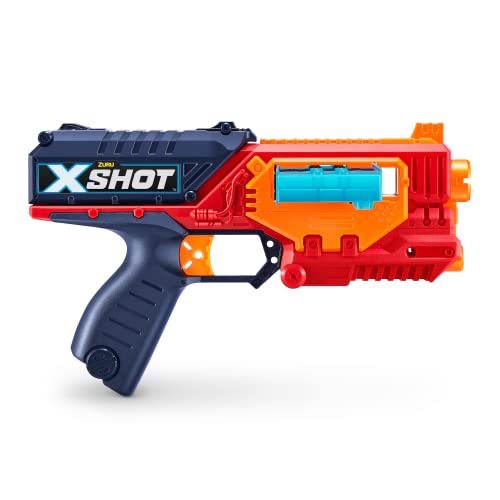 XShot Excel Quick Slide (2 Pack + 30 Darts) by ZURU, Red Foam Dart Blaster Combo Pack, Toy Blaster, Auto Sliding Clip, Toys for Kids, Teens, Adults (Red)