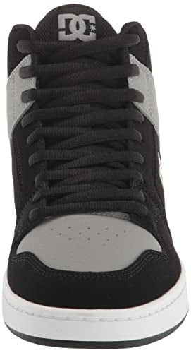 DC Men's Manteca 4 Hi High Top Casual Skate Shoe Sneaker, White/Grey, 10.5