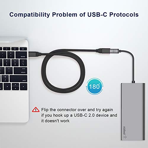 Basesailor USB Type C Extension Cable 3.3FT, USB-C 3.1 3.2 Gen2 10Gbps Female Male Extended Adapter,Thunderbolt 3 Extender Cord for Magsafe Charger,iPhone 16 15 Pro Max,MacBook,iPad 8th 9th Air 4th