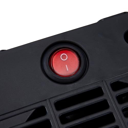 Amazon Basics 500-Watt Ceramic Small Indoor Space Heater, Personal Mini - 3.4 x 5.8 x 6 Inch, Black