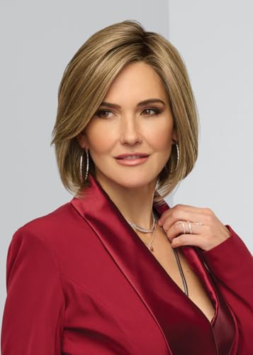 Raquel Welch Straight Up With A Twist Elite Chin Length Tailored Bob Wig by Hairuwear, Average Cap, RL6/30 Copper Mahogany