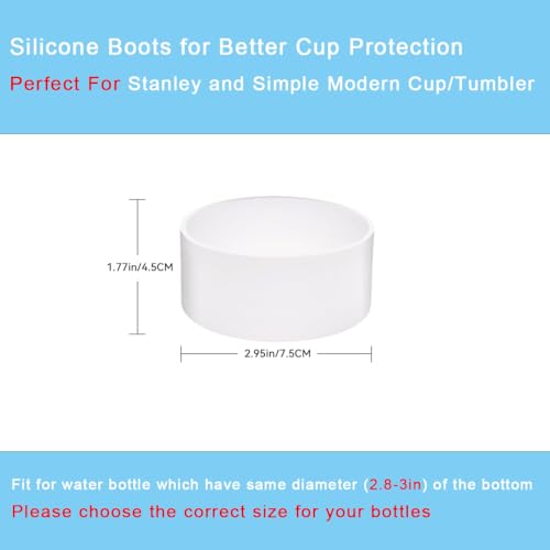 MLKSI 2Pcs Silicone Boot for Stanley 40 oz 30 oz Cup Accessories, Protector Silicone Water Bottle Bottom Sleeve for Stanley 40 oz 30 oz Tumbler Simple Modern Tumbler