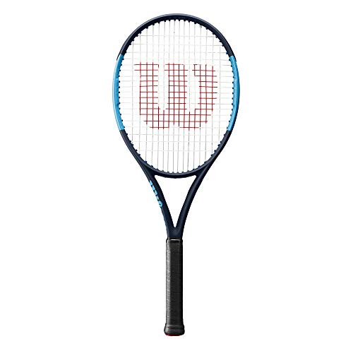 Wilson Ultra 100L V2 Adult Performance Tennis Racket - Grip Size 0 - 4", BLUE/NAVY